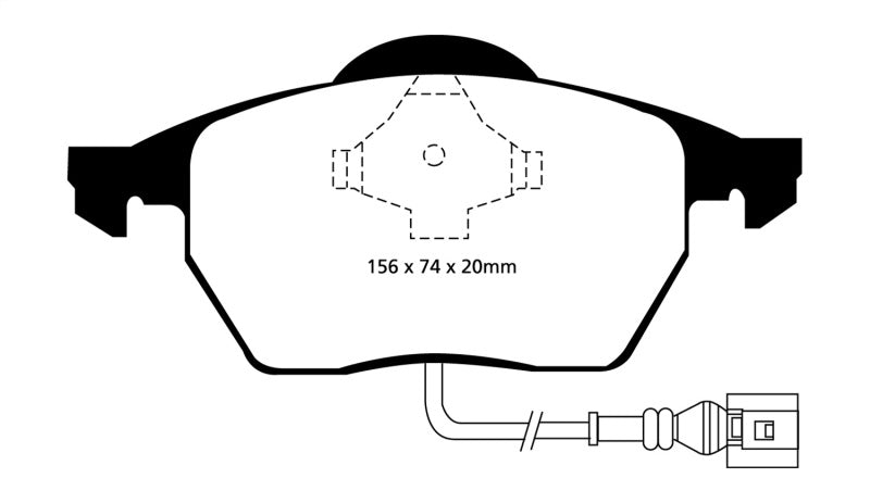 EBC 99-06 Audi TT 1.8 Turbo Redstuff Front Brake Pads - Blais Performance Parts