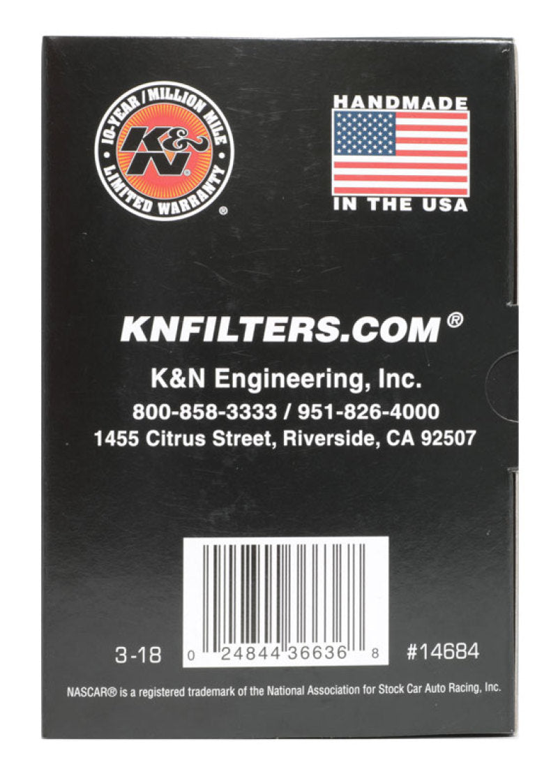 K&N Universal Round Clamp-On Air Filter 3in Flange ID x 6in Base OD x 4.625in Top OD x 3in Height - Blais Performance Parts