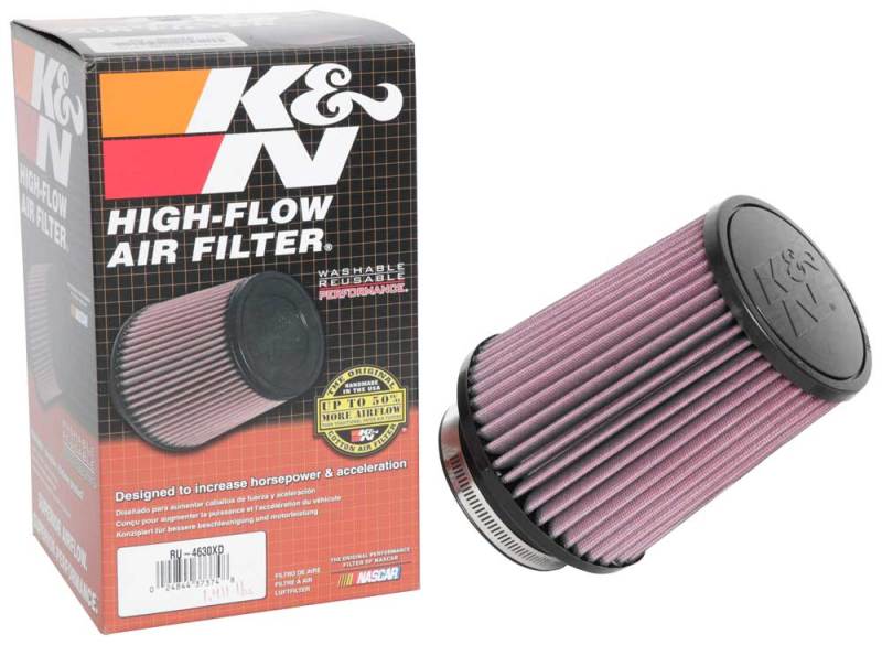 K&N Universal Air Filter 3-1/2in Flange / 5-1/2in Base / 4-1/2in Top / 6-1/2in Height - Blais Performance Parts