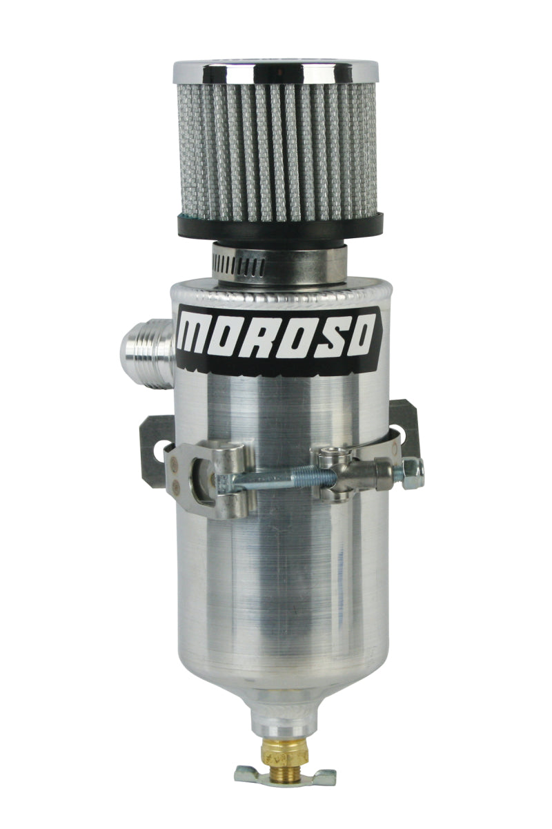 Moroso Breather Tank/Catch Can -12An Male Fitting - Aluminum - Blais Performance Parts