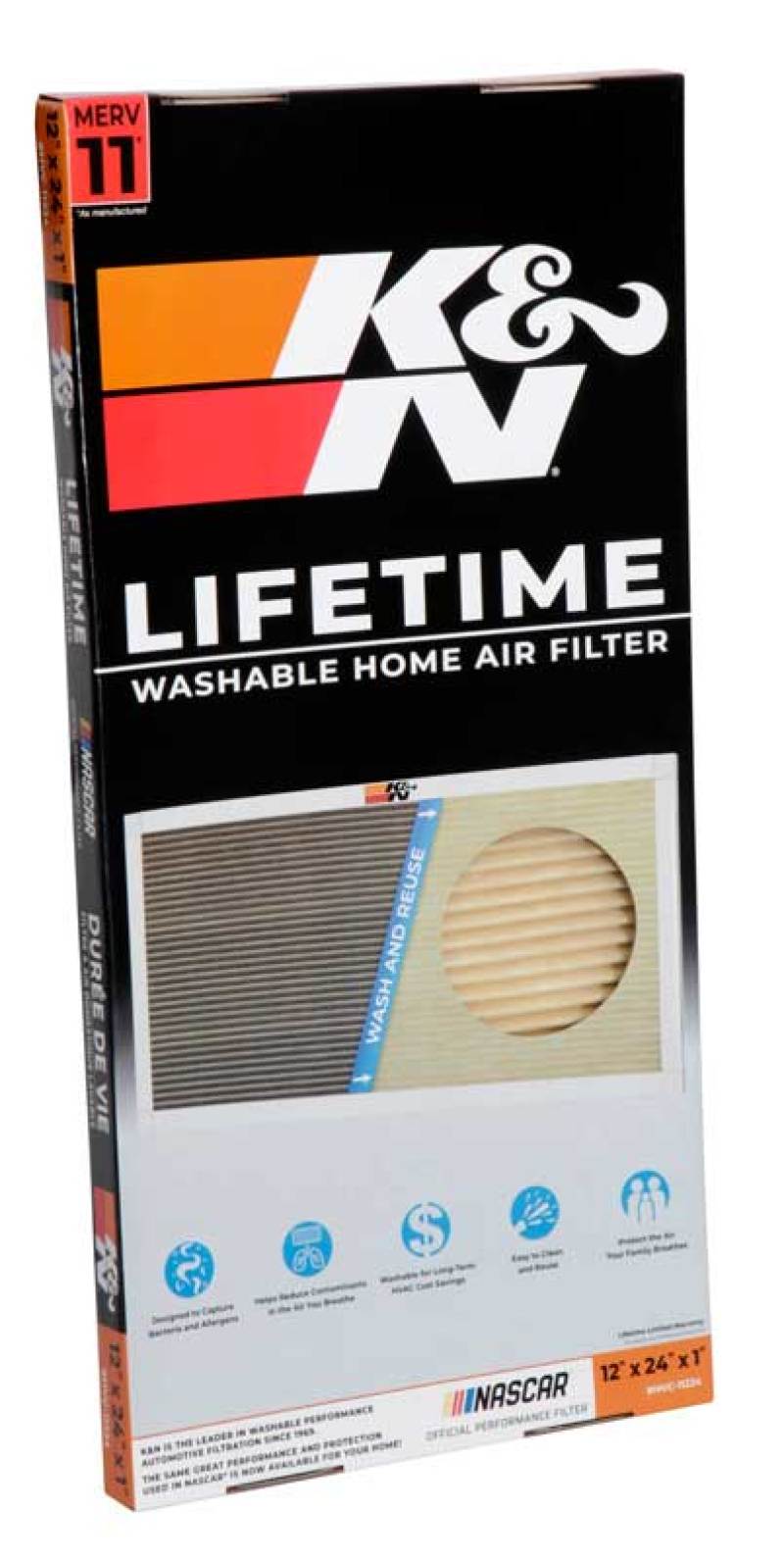 K&N HVAC Filter - 12 x 24 x 1 - Blais Performance Parts