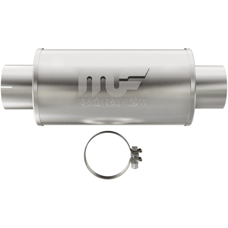 MagnaFlow Muffler Mag DSL SS 7x7x14 4in Inlet 4in Outlet - Blais Performance Parts