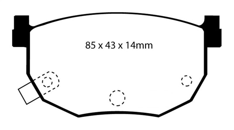 EBC 99-01 Hyundai Elantra 2.0 Redstuff Rear Brake Pads - Blais Performance Parts