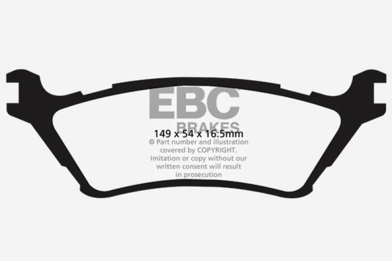 EBC 15+ Ford F150 2.7 Twin Turbo (2WD) Greenstuff Rear Brake Pads - Blais Performance Parts