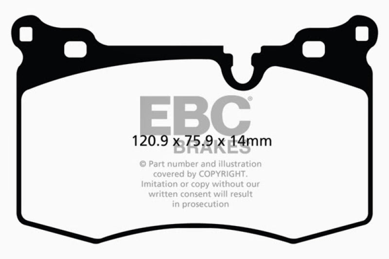 EBC 09-14 Mini Hardtop 1.6 Turbo J.C Works Redstuff Front Brake Pads - Blais Performance Parts