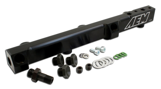 AEM 90-93 Accord DX/LX/SE/EX & 92-01 Prelude S/Si/Si VTEC Black Fuel Rail - Blais Performance Parts