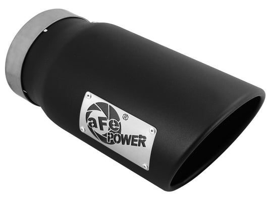 aFe Diesel Exhaust Tip Bolt On Black 5in Inlet x 6in Outlet x 12in Long - Blais Performance Parts