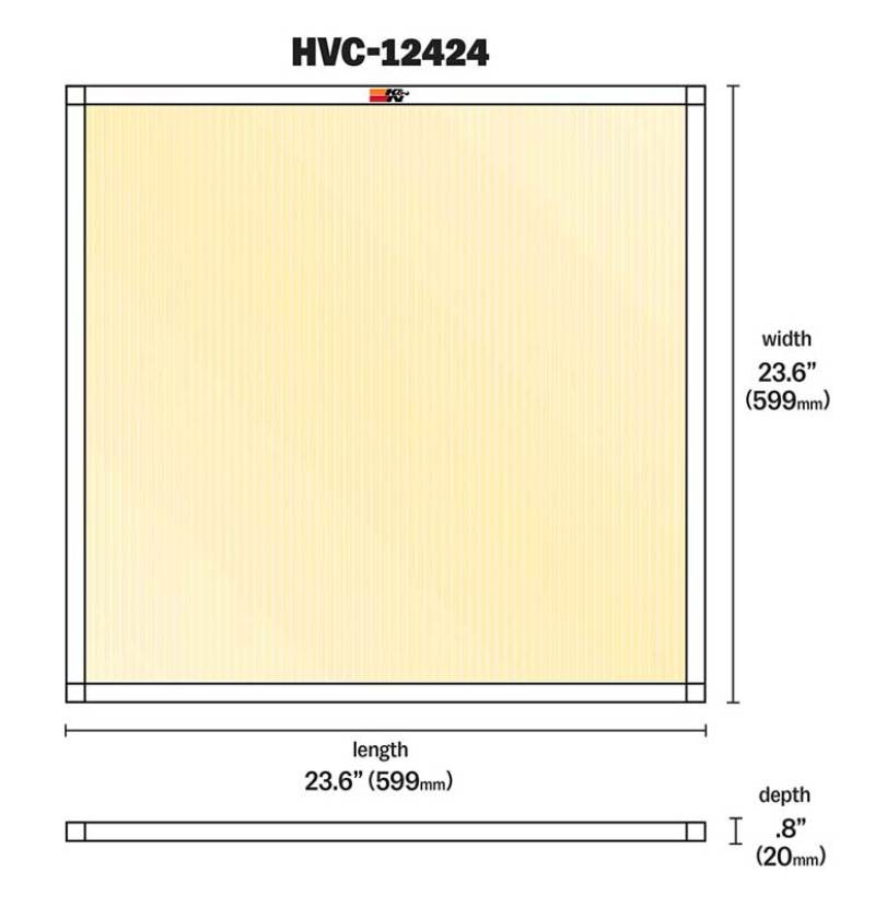 K&N HVAC Filter - 24 x 24 x 1 - Blais Performance Parts