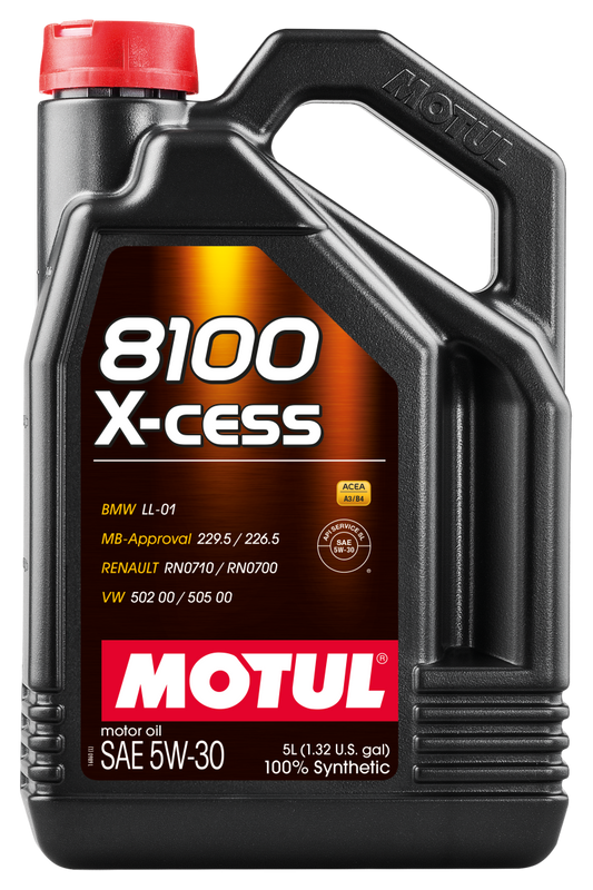 Motul Synthetic Engine Oil 8100 5W30 X-CESS 5L - Blais Performance Parts