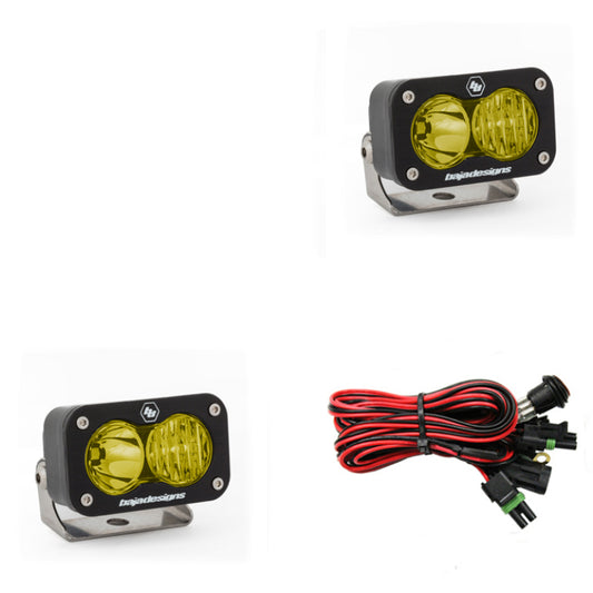 Baja Designs S2 Sport Driving Combo Pattern Pair LED Work Light - Amber - Blais Performance Parts