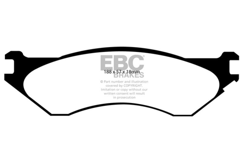 EBC 06-11 Dodge Ram 1500 Mega Cab 2WD Greenstuff Rear Brake Pads - Blais Performance Parts