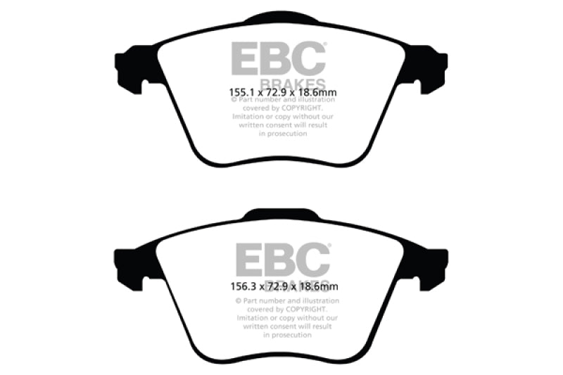 EBC 07-13 Mazda 3 2.3 Turbo Greenstuff Front Brake Pads - Blais Performance Parts