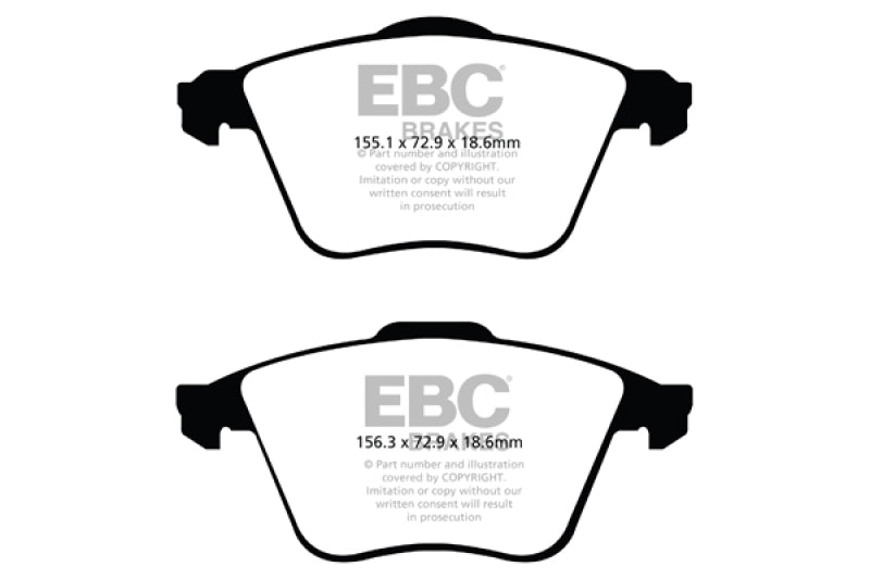 EBC 07-13 Mazda 3 2.3 Turbo Ultimax2 Front Brake Pads - Blais Performance Parts