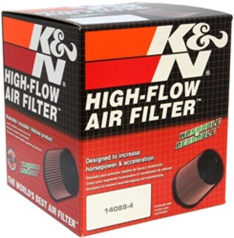 K&N Round Tapered Universal Air Filter 4in Flange ID x 5.375 Base OD x 4in Top OD x 6.5in H - Blais Performance Parts