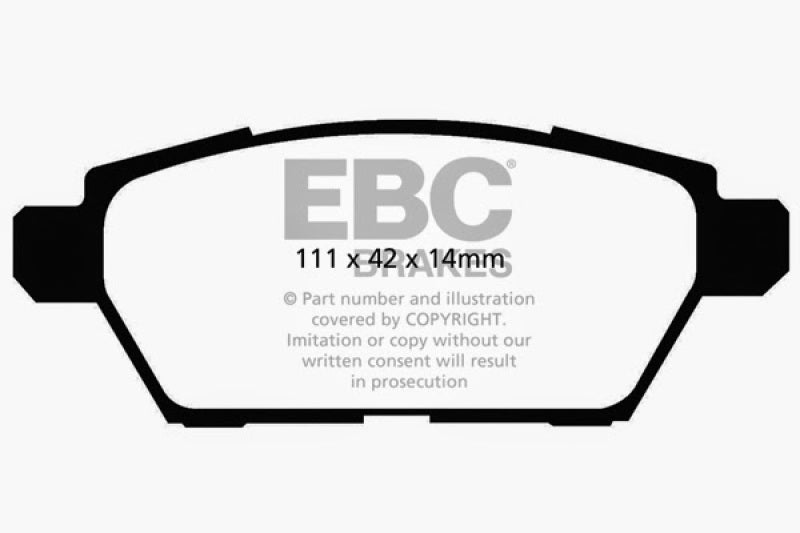 EBC 06-09 Ford Fusion 2.3 Redstuff Rear Brake Pads - Blais Performance Parts