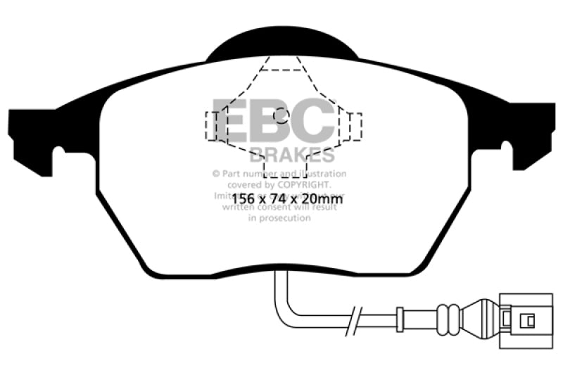 EBC 99-06 Audi TT 1.8 Turbo Redstuff Front Brake Pads - Blais Performance Parts