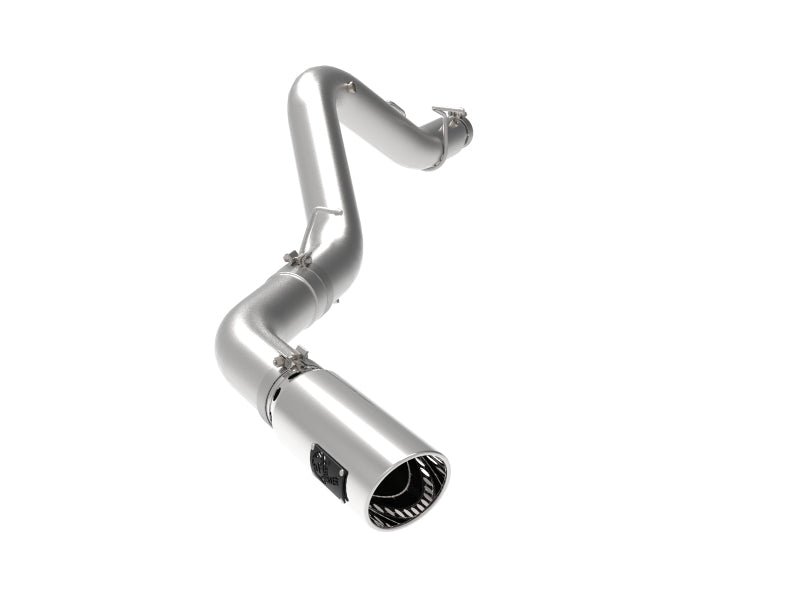 aFe Large Bore-HD 5 IN 409 SS DPF-Back Exhaust System w/Polished Tip 20-21 GM Truck V8-6.6L - Blais Performance Parts