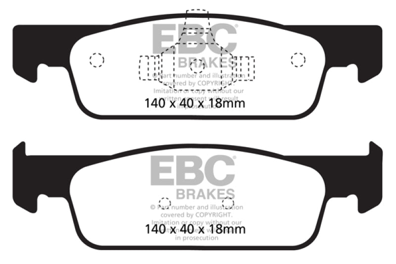 EBC 2016-2017 Smart Fortwo 0.9L Turbo Greenstuff Front Brake Pads - Blais Performance Parts