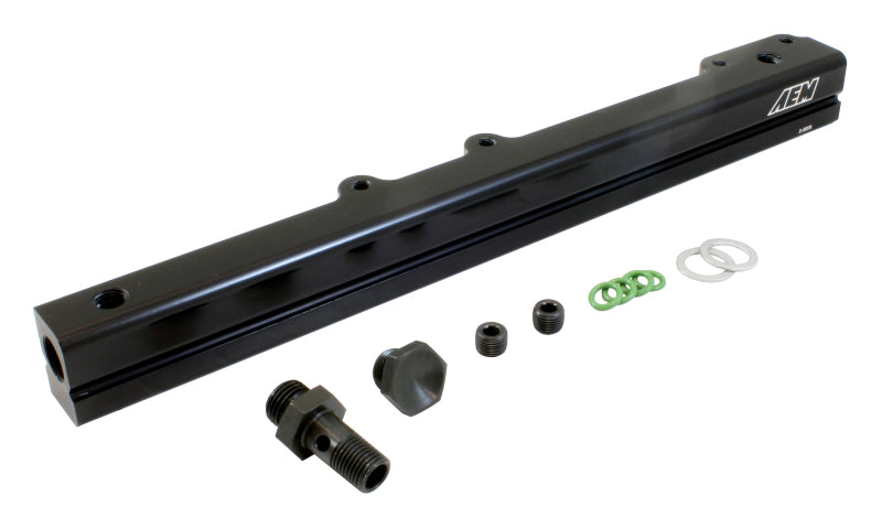 AEM 96-00 Civic CX/DX/LX/EX & 96-97 Del Sol S/Si Black Fuel Rail - Blais Performance Parts