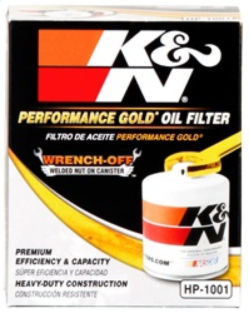 K&N Chevy / Pontiac / GMC / Buick Performance Gold Oil Filter - Blais Performance Parts