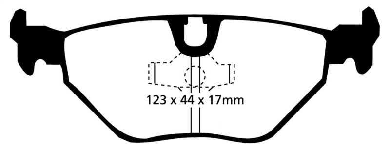 EBC 87-91 BMW M3 2.3 (E30) Yellowstuff Rear Brake Pads - Blais Performance Parts