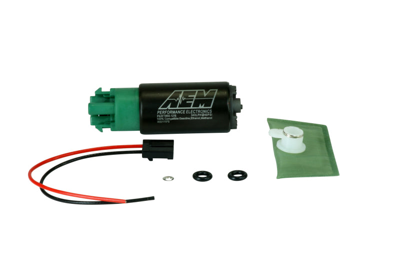 AEM 340LPH 65mm Fuel Pump Kit w/ Mounting Hooks - Ethanol Compatible - Blais Performance Parts