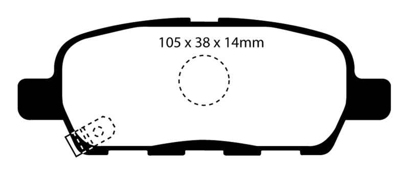 EBC 10-13 Infiniti FX35 3.5 Greenstuff Rear Brake Pads - Blais Performance Parts