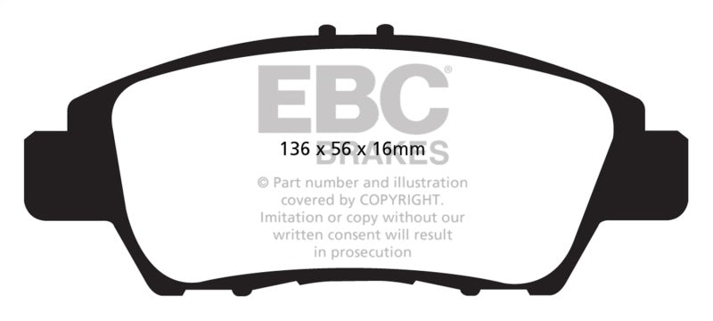 EBC 10-15 Honda CR-Z 1.5LL Hybrid Redstuff Front Brake Pads - Blais Performance Parts