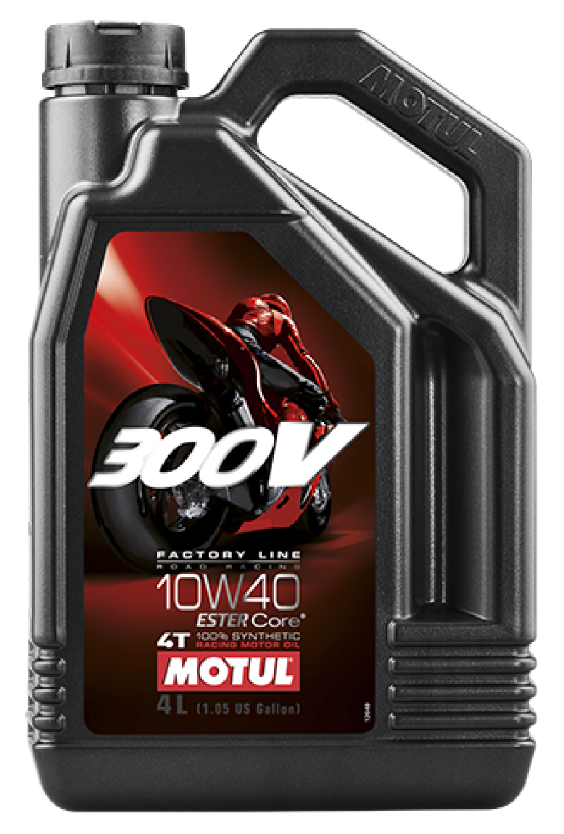 Motul 4L Synthetic-ester 300V Factory Line Road Racing 10W40 - Blais Performance Parts