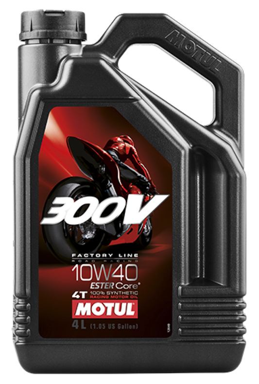 Motul 4L Synthetic-ester 300V Factory Line Road Racing 10W40 - Blais Performance Parts