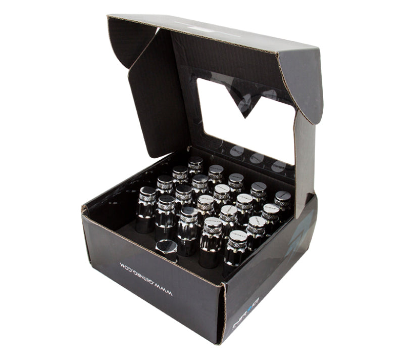 NRG 700 Series M12 X 1.5 Steel Lug Nut w/Dust Cap Cover Set 21 Pc w/Locks & Lock Socket - Silver - Blais Performance Parts