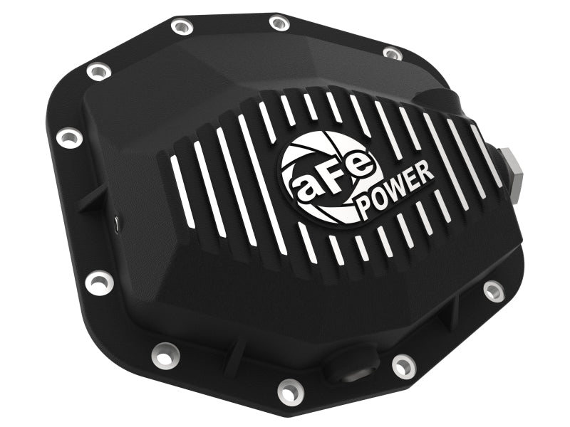 aFe POWER 21-22 Ram 1500 TRX Hemi V8 6.2L (sc) PRO Series Rear Differential Cover Black w/ Machined - Blais Performance Parts