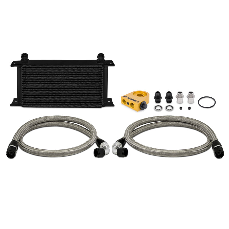 Mishimoto Universal 19 RowThermostatic Oil Cooler Kit - Black - Blais Performance Parts