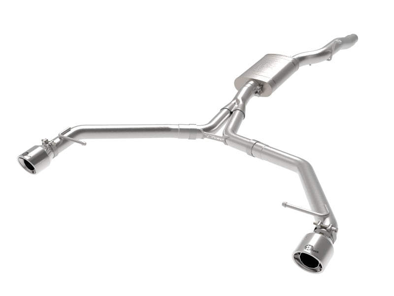 afe MACH Force-Xp 13-16 Audi Allroad L4 SS Axle-Back Exhaust w/ Polished Tips - Blais Performance Parts