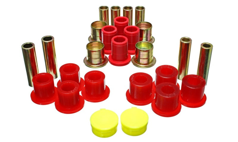 Energy Suspension 87-04 Dodge Dakota / 98-03 Durango 4WD Red Front End Control Arm Bushing Set - Blais Performance Parts