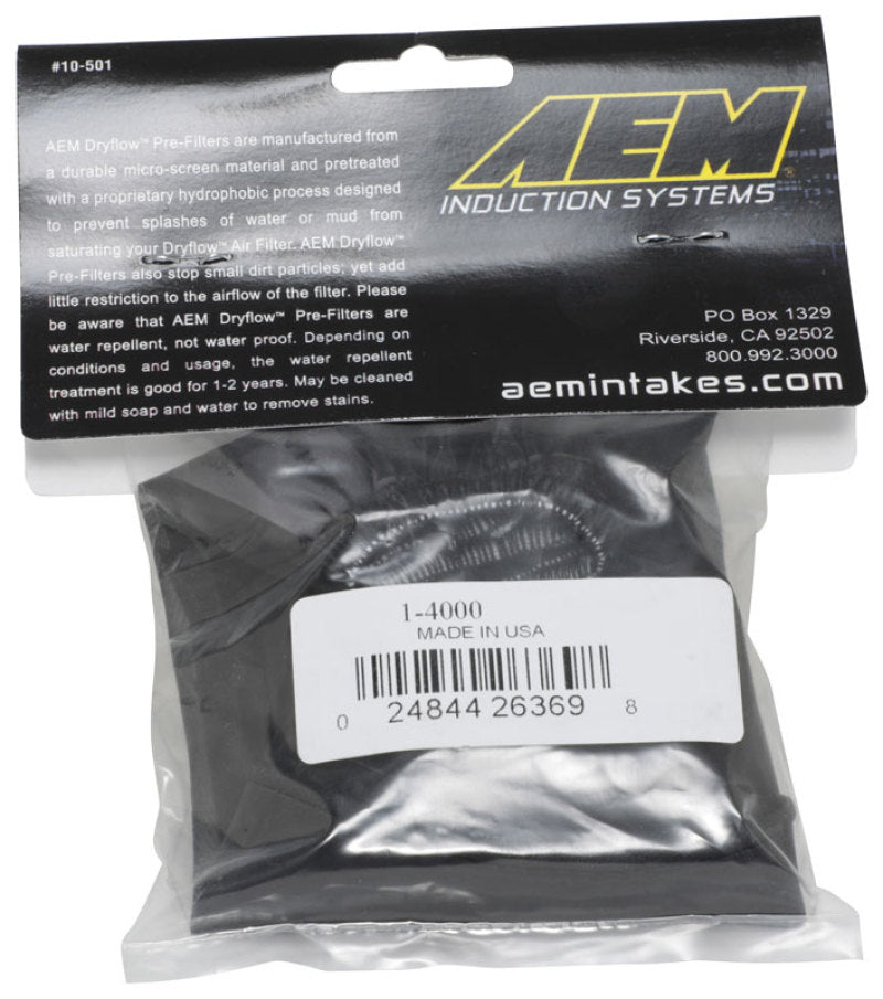 AEM Air Filter Wrap 6 inch Base 5 1/4 inch Top 5 inch Tall - Blais Performance Parts