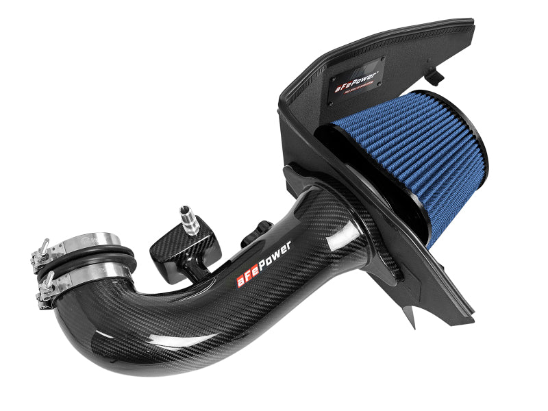 aFe 19-20 GM Trucks 5.3L/6.2L Track Series Carbon Fiber Cold Air Intake System With Pro 5R Filters - Blais Performance Parts