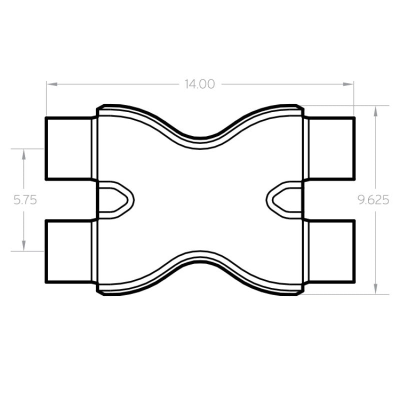 MagnaFlow Smooth Trans X 3/3 X 14 SS - Blais Performance Parts