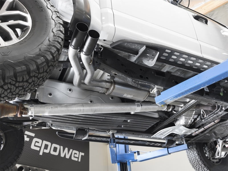 aFe POWER Rebel Series 3in 409 SS Cat Back Exhaust w/ Black Tips 17 Ford F-150 Raptor V6-3.5L - Blais Performance Parts