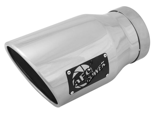 aFe Diesel Exhaust Tip Bolt On Black 5in Inlet x 7in Outlet x 12in - Right - Blais Performance Parts