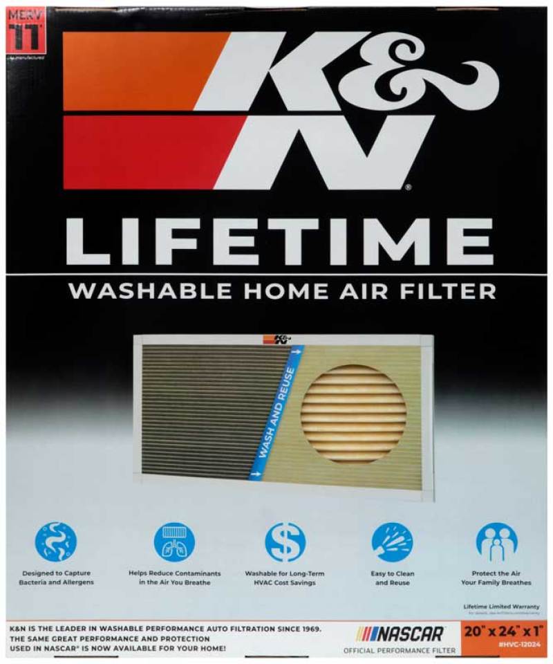 K&N HVAC Filter - 20 x 24 x 1 - Blais Performance Parts