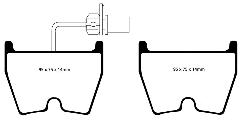 EBC 06-09 Audi RS4 4.2 (Cast Iron Rotors) Redstuff Front Brake Pads - Blais Performance Parts