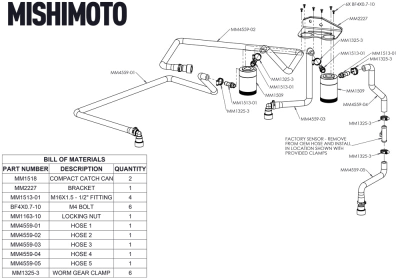 Mishimoto 18+ Ford F-150 2.7L EcoBoost Baffled Oil Catch Can Kit - Clear - Blais Performance Parts