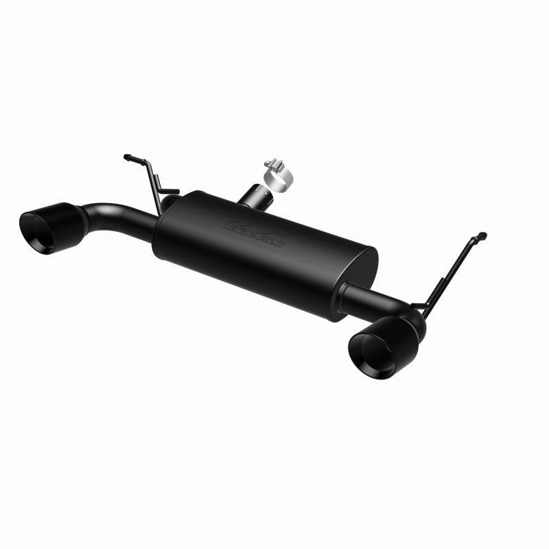 MagnaFlow 07-17 Jeep Wrangler JK 3.8/3.6L Dual Split Rear Exit Black Axle-Back Exhaust - Blais Performance Parts