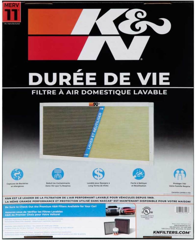 K&N HVAC Filter - 16 x 20 x 1 - Blais Performance Parts