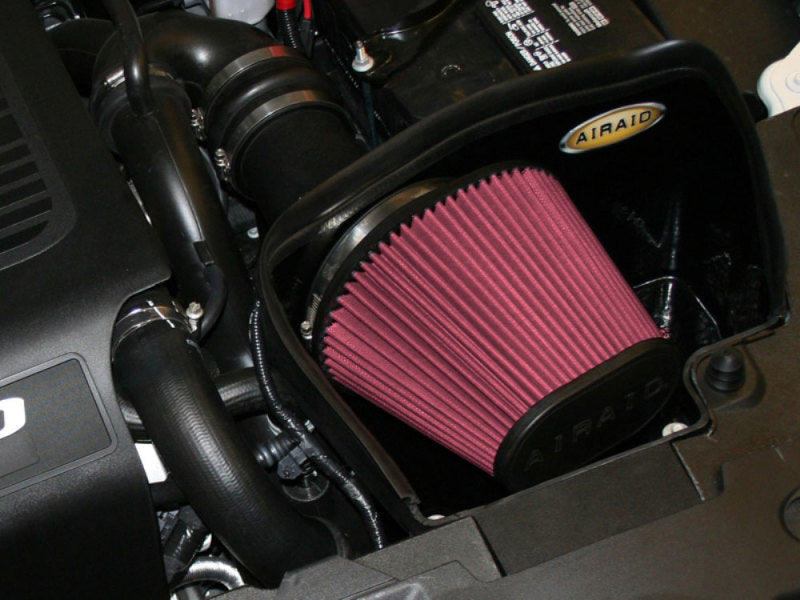 Airaid 10-13 Ford Taurus SHO/Flex 3.5L Turbo MXP Intake System w/ Tube (Dry / Red Media) - Blais Performance Parts