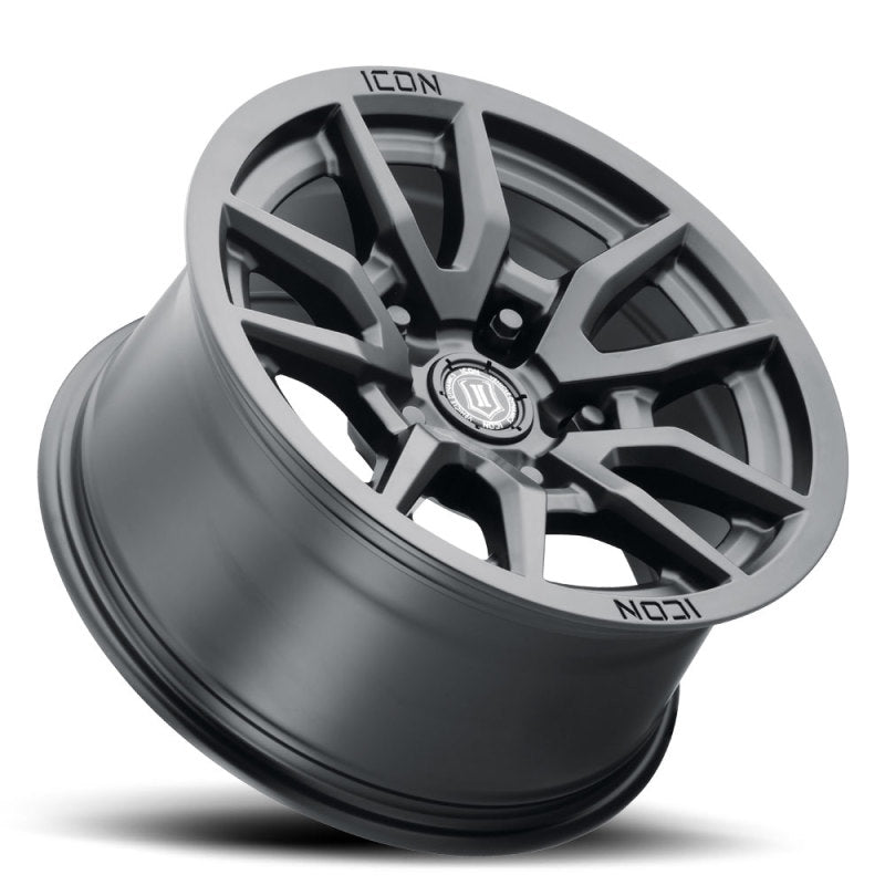 ICON Vector 5 17x8.5 5x150 25mm Offset 5.75in BS 110.1mm Bore Satin Black Wheel - Blais Performance Parts