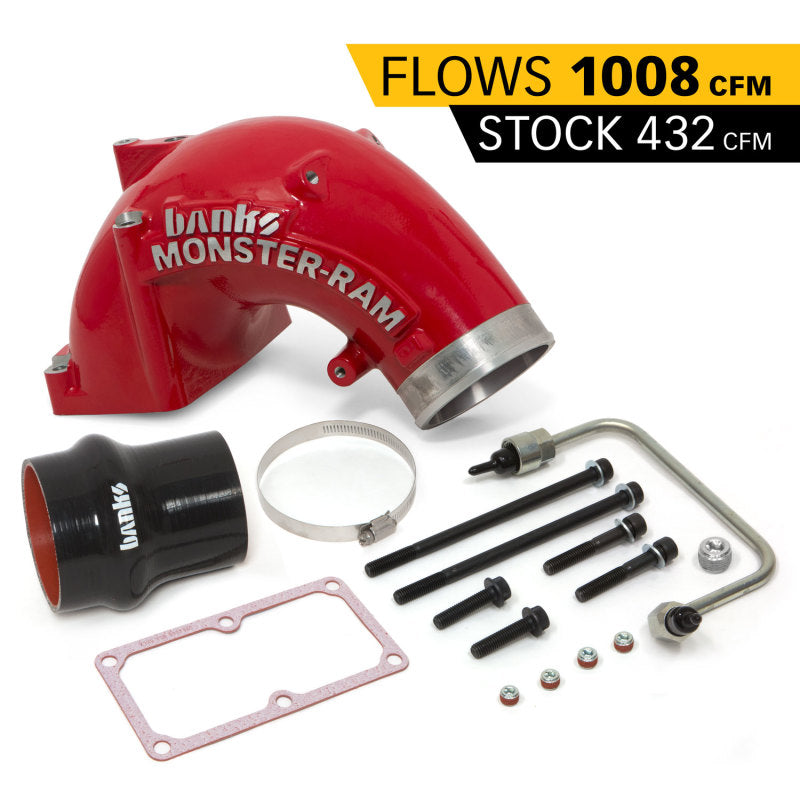 Banks Power 07.5-17 Ram 2500/3500 6.7L Diesel Monster-Ram Intake System w/Fuel Line 4.0in Red - Blais Performance Parts