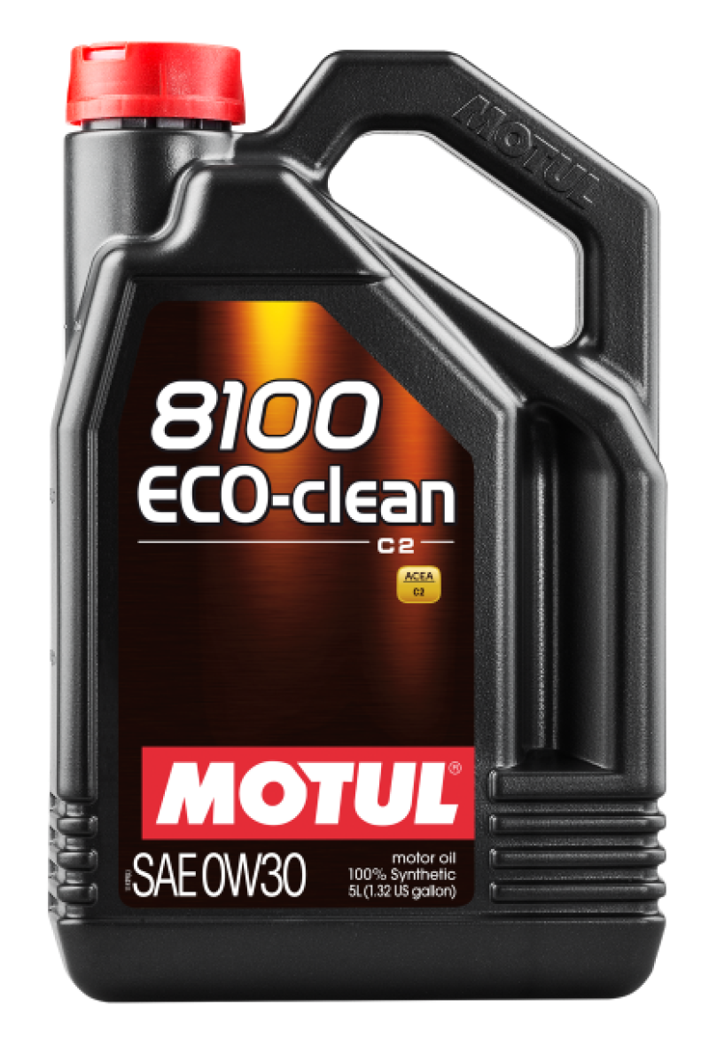 Motul 5L Synthetic Engine Oil 8100 0W30 4x5L ECO-CLEAN  ACEA C2 API SM ST.JLR 03.5007 - Blais Performance Parts