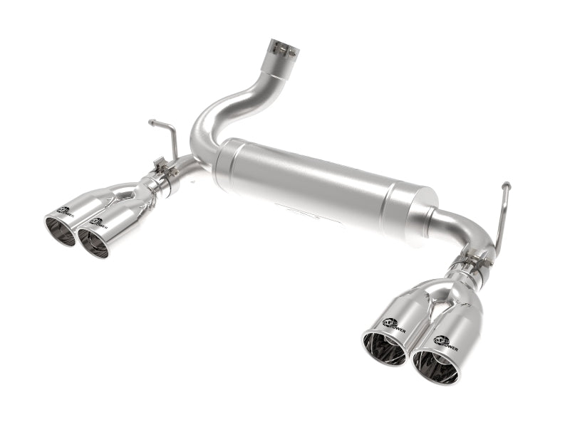 aFe Rebel Series 2.5in 409 SS Axle-Back Exhaust Polished 07-18 Jeep Wrangler (JK) V6-3.6L/3.8L - Blais Performance Parts